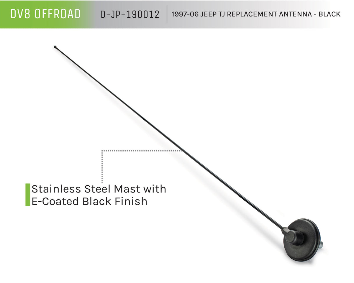 DV8 Offroad - Replacement Antenna; Black - D-JP-190012