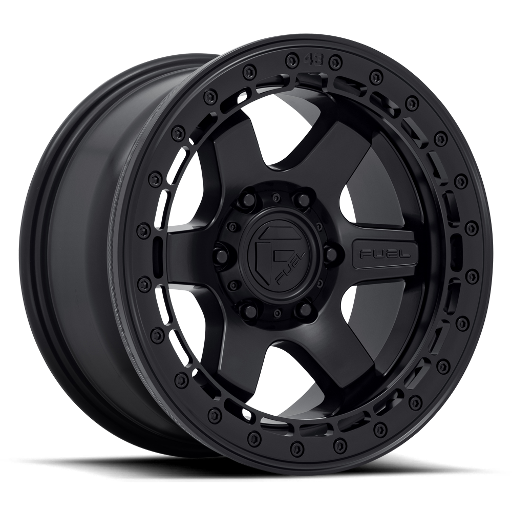 Fuel Off-Road Aluminum Wheels 17X8.5 Matte Black Matte Black Ring Block Beadlock D122