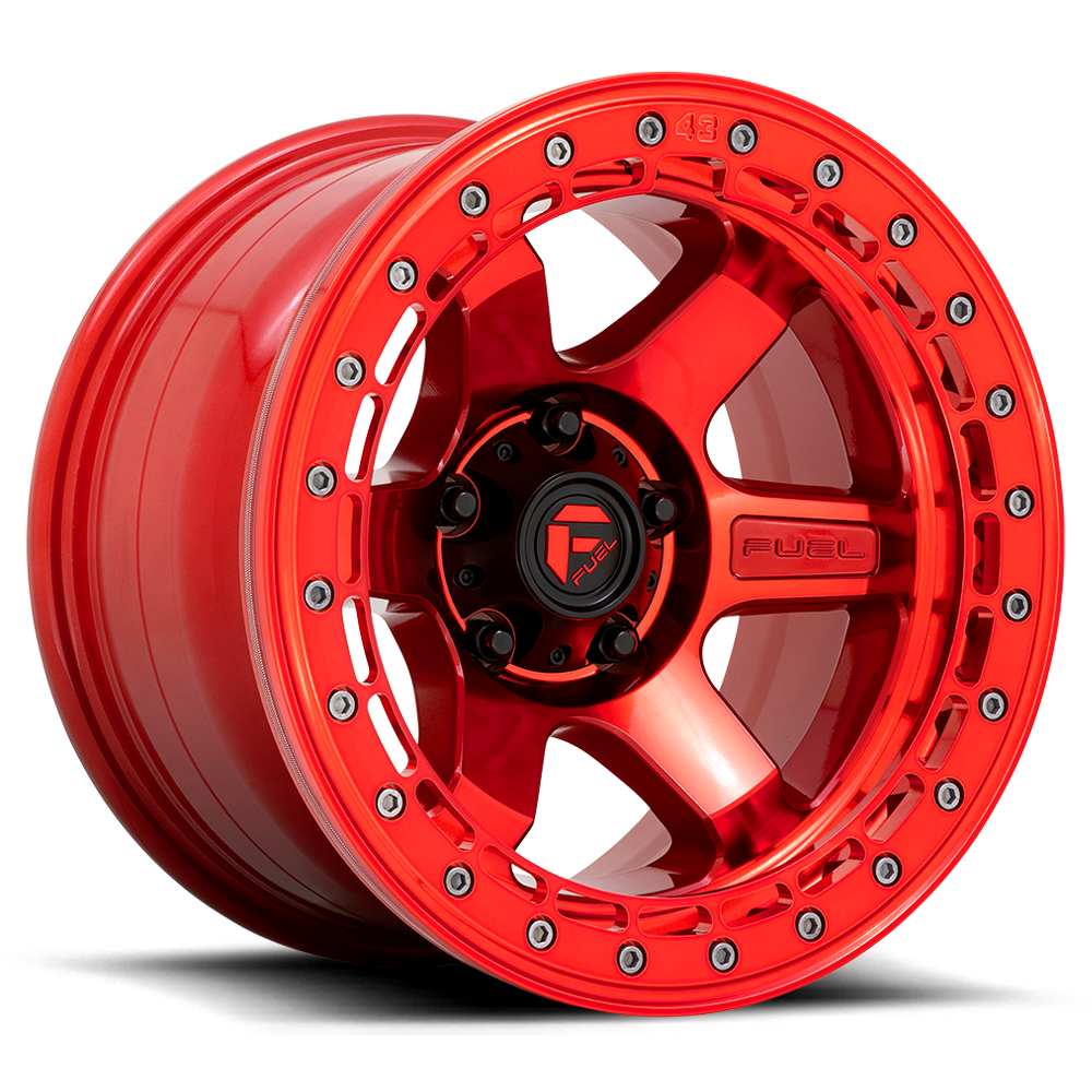 Fuel Off-Road Aluminum Wheels 17X8.5 Block Beadlock D122 Matte Black Matte Black Ring Block Beadlock D123