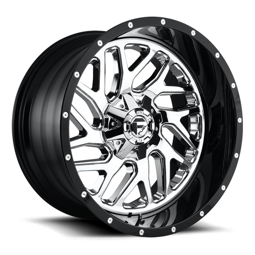 Aluminum Wheels 20X10 Triton D211 6 On 135/6 On 139.7 Chrome/Gloss Black Lip 106.1 Bore -19 Offset Mesh Spoke Fuel Off Road Wheels