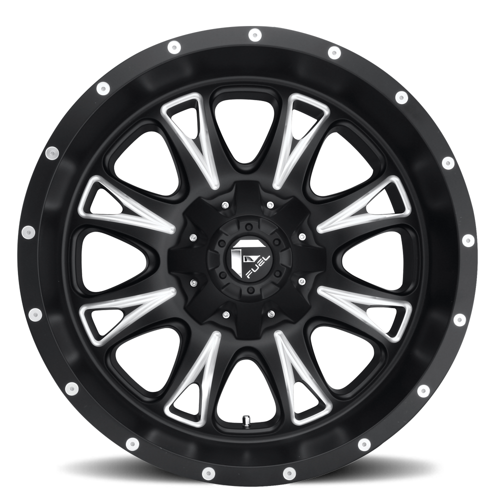 Aluminum Wheels 18X9 Throttle D513 6 On 135/6 On 139.7 Black Milled 106.4 Bore 20 Offset Fuel Off Road Wheels
