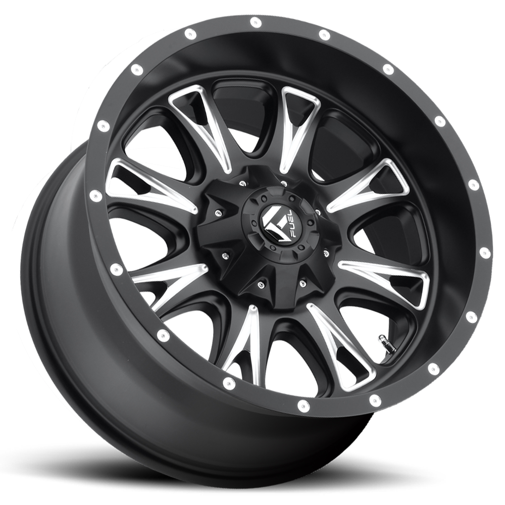 Aluminum Wheels 20X9 Throttle D513 5 On 139.7/5 On 150 Black Milled 110.3 Bore 1 Offset Fuel Off Road Wheels