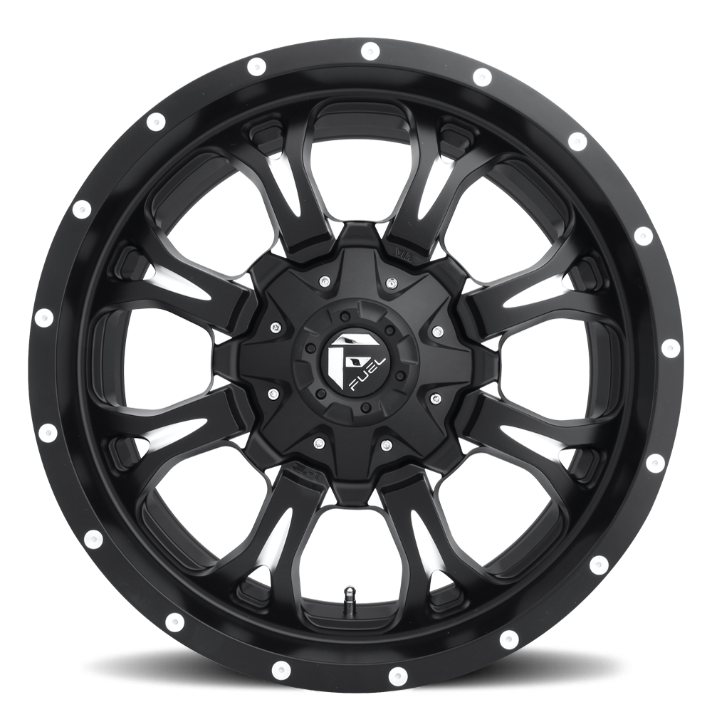 Aluminum Wheels 18X9 Krank D517 8 On 170 Matte Black Milled 125.2 Bore 1 Offset Fuel Off Road Wheels