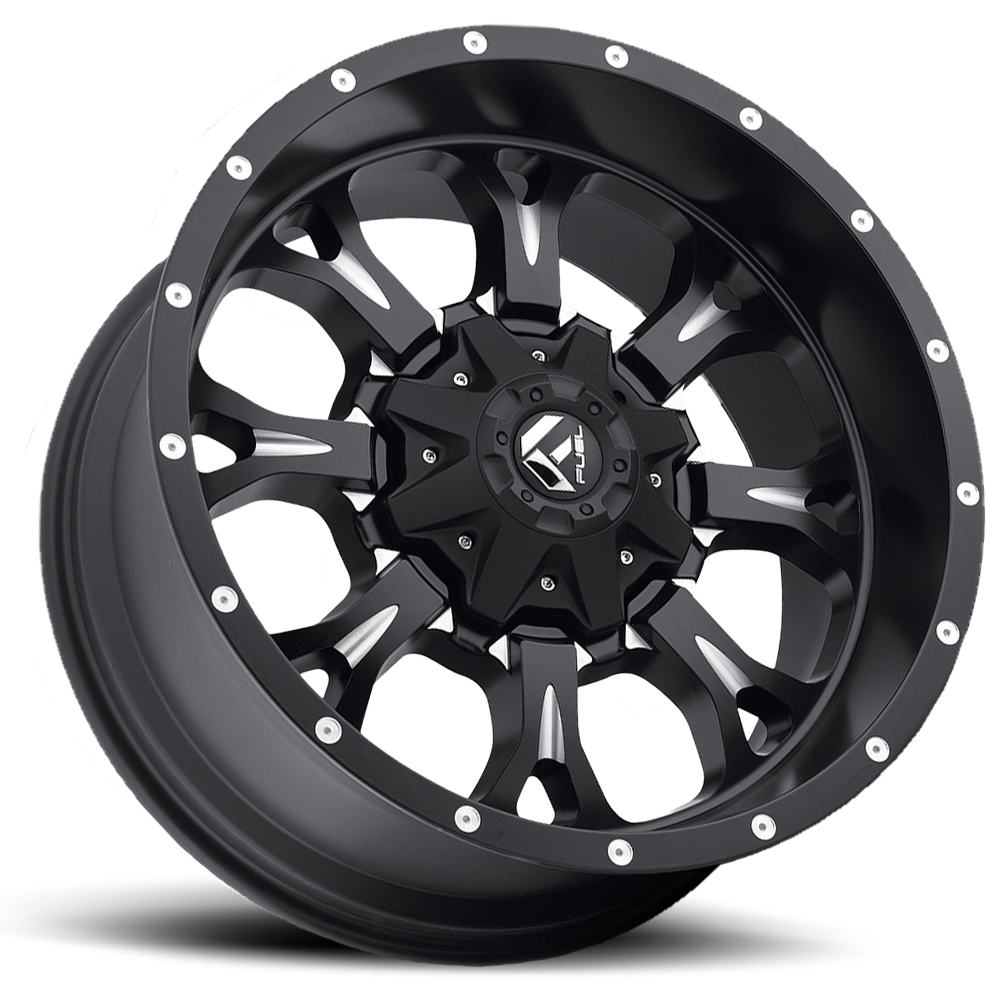 Aluminum Wheels 20X10 Krank D517 8 On 170 Matte Black Milled 125.2 Bore -24 Offset Fuel Off Road Wheels