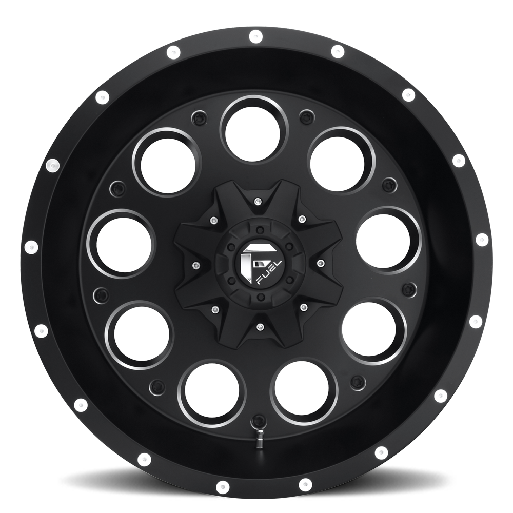 Aluminum Wheels 15X8 Revolver D525 5 On 114.3/5 On 120.7 Matte Black/Milled 78.1 Bore -18 Offset Fuel Off Road Wheels