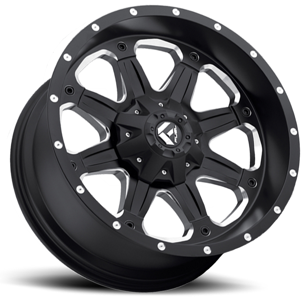 Aluminum Wheels 17X9 Boost D534 6 On 135/6 On 139.7 Black Milled 106.4 Bore -12 Offset Multi Spoke Fuel Off Road Wheels