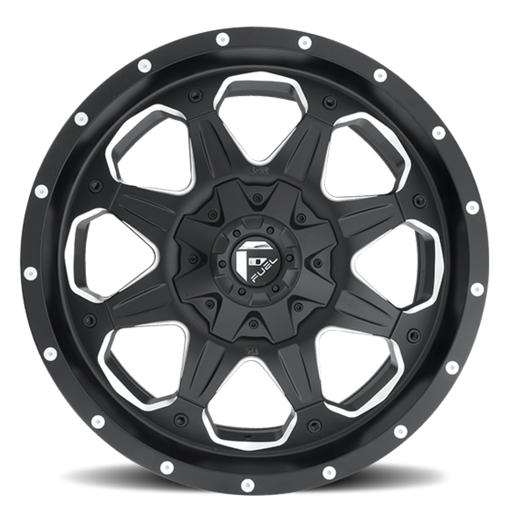 Aluminum Wheels 18X9 Boost D534 6 On 135/6 On 139.7 Black Milled 106.4 Bore 20 Offset Multi Spoke Fuel Off Road Wheels