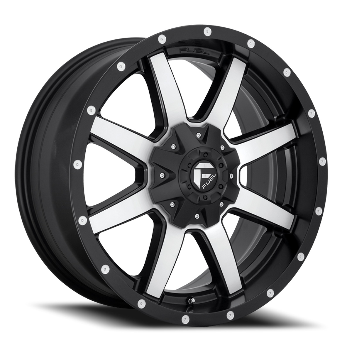 Aluminum Wheels 20X10 Maverick D537 6 On 135/6 On 139.7 Black Machined 106.4 Bore -18 Offset Fuel Off Road Wheels