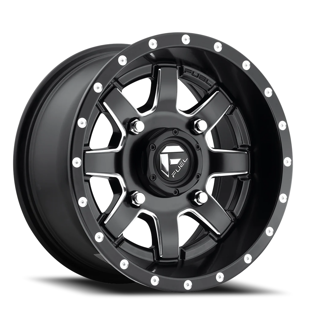 Aluminum Wheels 14X7 Maverick UTV D538 4 On 110 Matte Black Milled 79.4 Bore 13 Offset Fuel Off Road Wheels