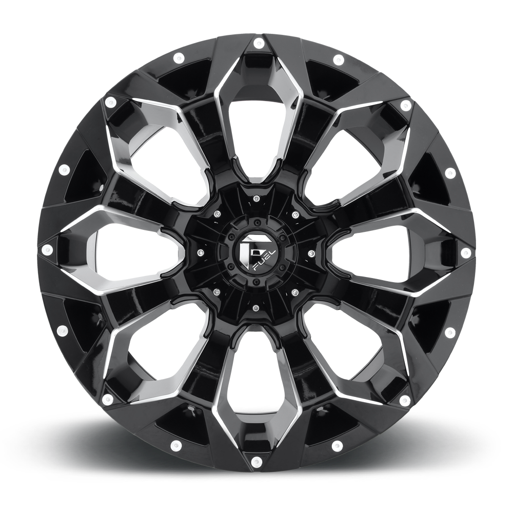 Aluminum Wheels 22X12 Assault D546 8 On 170 Matte Black Milled 125.1 Bore -44 Offset 8 Spoke Fuel Off Road Wheels