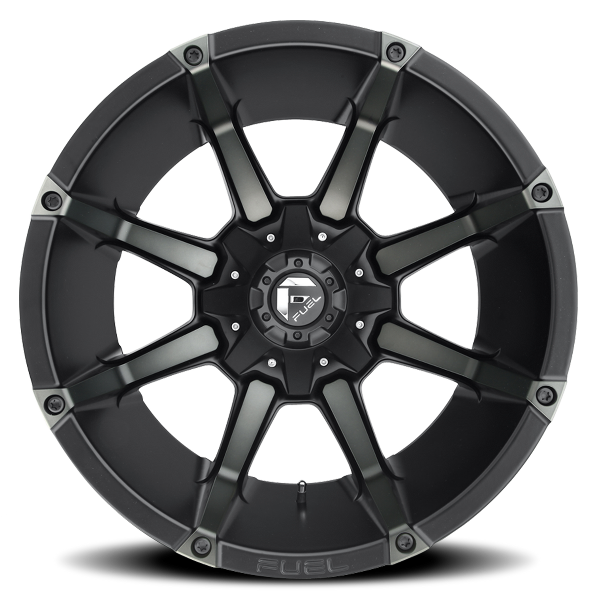 Aluminum Wheels 18X9 Coupler D556 6 On 135/6 On 139.7 Matte Black/Machined Dark Tint 106.1 Bore 19 Offset 8 Spoke Fuel Off Road Wheels