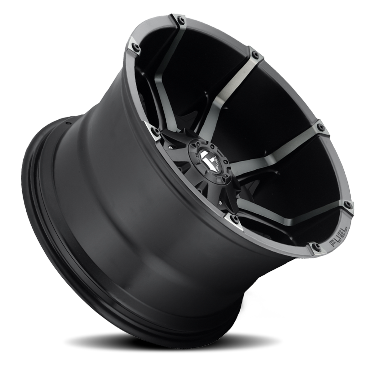 Aluminum Wheels 20X9 Coupler D556 6 On 135/6 On 139.7 Matte Black/Machined Dark Tint 106.4 Bore 1 Offset 8 Spoke Fuel Off Road Wheels