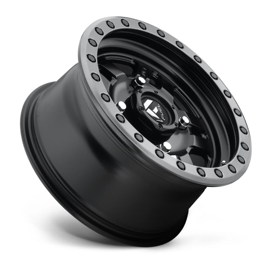 Aluminum Wheels 15X7 Anza UTV D557 4 On 136 Matte Black Beadlock 110.2 Bore 38 Offset 5 Spoke Fuel Off Road Wheels