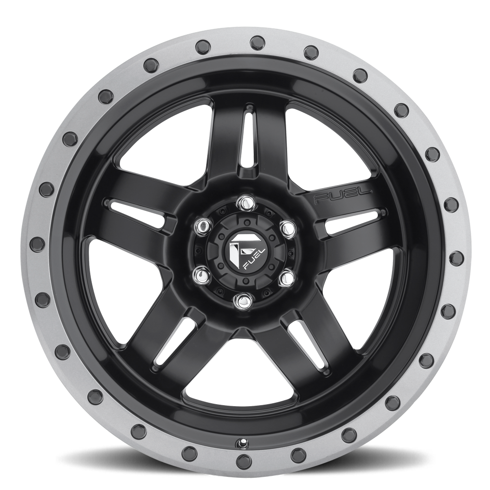 Aluminum Wheels 17X8.5 Anza D557 5 On 127 Matte Black 78.1 Bore -6 Offset 5 Spoke Fuel Off Road Wheels