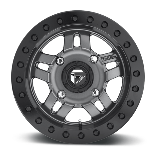 Aluminum Wheels 15X7 Anza UTV D558 4 On 156 Matte Anthracite Gray Black Ring 132 Bore 38 Offset 5 Spoke Fuel Off Road Wheels