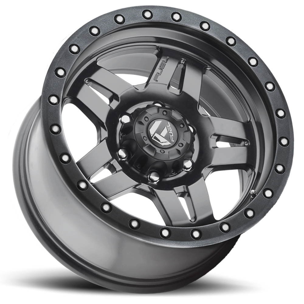 Aluminum Wheels 18X9 Anza D558 8 On 165.1 Matte Gunmetal Gray 125.2 Bore 1 Offset 5 Spoke Fuel Off Road Wheels