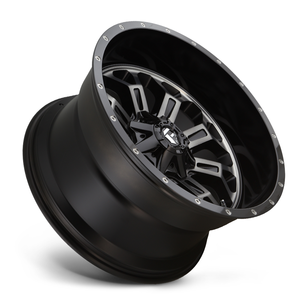 Aluminum Wheels 18X9 Crush D561 6 On 135/6 On 139.7 Gloss Black Double Dark Tint Machined Face 106.4 Bore 1 Offset 8 Spoke Fuel Off Road Wheels