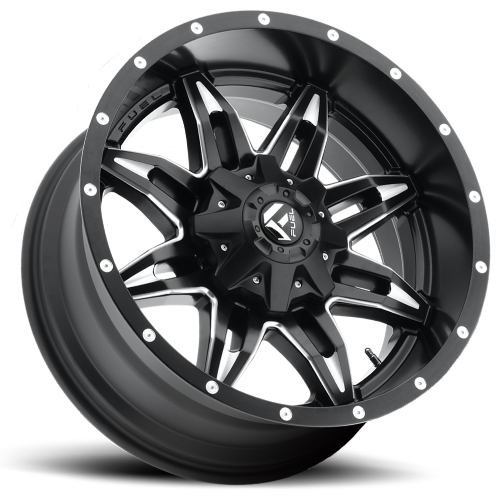 Aluminum Wheels 18X9 Lethal D567 6 On 135/6 On 139.7 Matte Black Milled 106.4 Bore 20 Offset Fuel Off Road Wheels