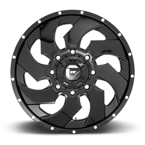 Dually Wheels 20X8.3 Cleaver Dually D574 8 On 170 Gloss Black Milled 125.1 Bore 105 Offset Multi Spoke Front Dually Fuel Off Road Wheels