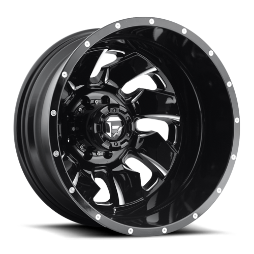 Fuel Off-Road Dually Wheels 20X8.3 Cleaver Dually D574 Gloss Black Milled