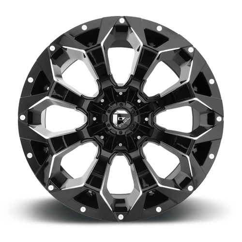 Aluminum Wheels 20X10 Assault D576 5 On 114.3/5 On 127 Gloss Black/Milled 78.1 Bore -18 Offset 8 Spoke Fuel Off Road Wheels