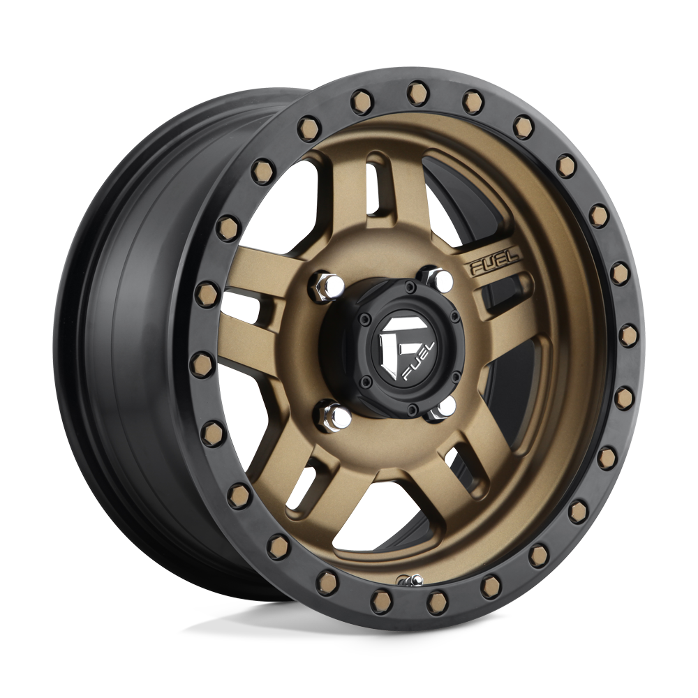 Fuel Off-Road Aluminum Wheels 14X7 Anza Utv D583 Matte Bronze Black Bead Ring