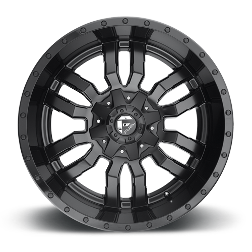 Aluminum Wheels 18X8 Sledge D596 5 On 110/5 On 127 Matte Black/Gloss Black Lip 72.56 Bore 35 Offset Fuel Off Road Wheels