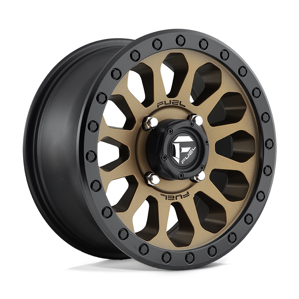 Fuel Off-Road Aluminum Wheels 15X7 Vector Utv D600 Matte Bronze Black Bead Ring