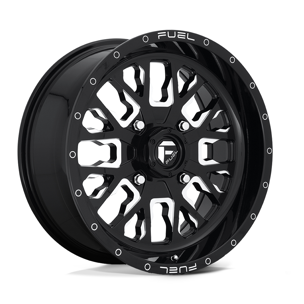 Fuel Off-Road Aluminum Wheels 18X7 Stroke Utv D611 Gloss Black Milled