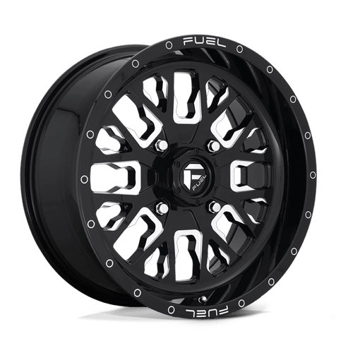 Fuel Off-Road Aluminum Wheels 18X7 Stroke Utv D611 Gloss Black Milled