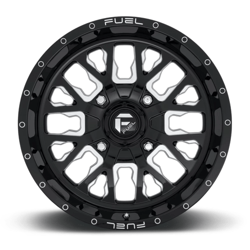 Fuel Off-Road Aluminum Wheels 22X7 Stroke Utv D611 Gloss Black Milled