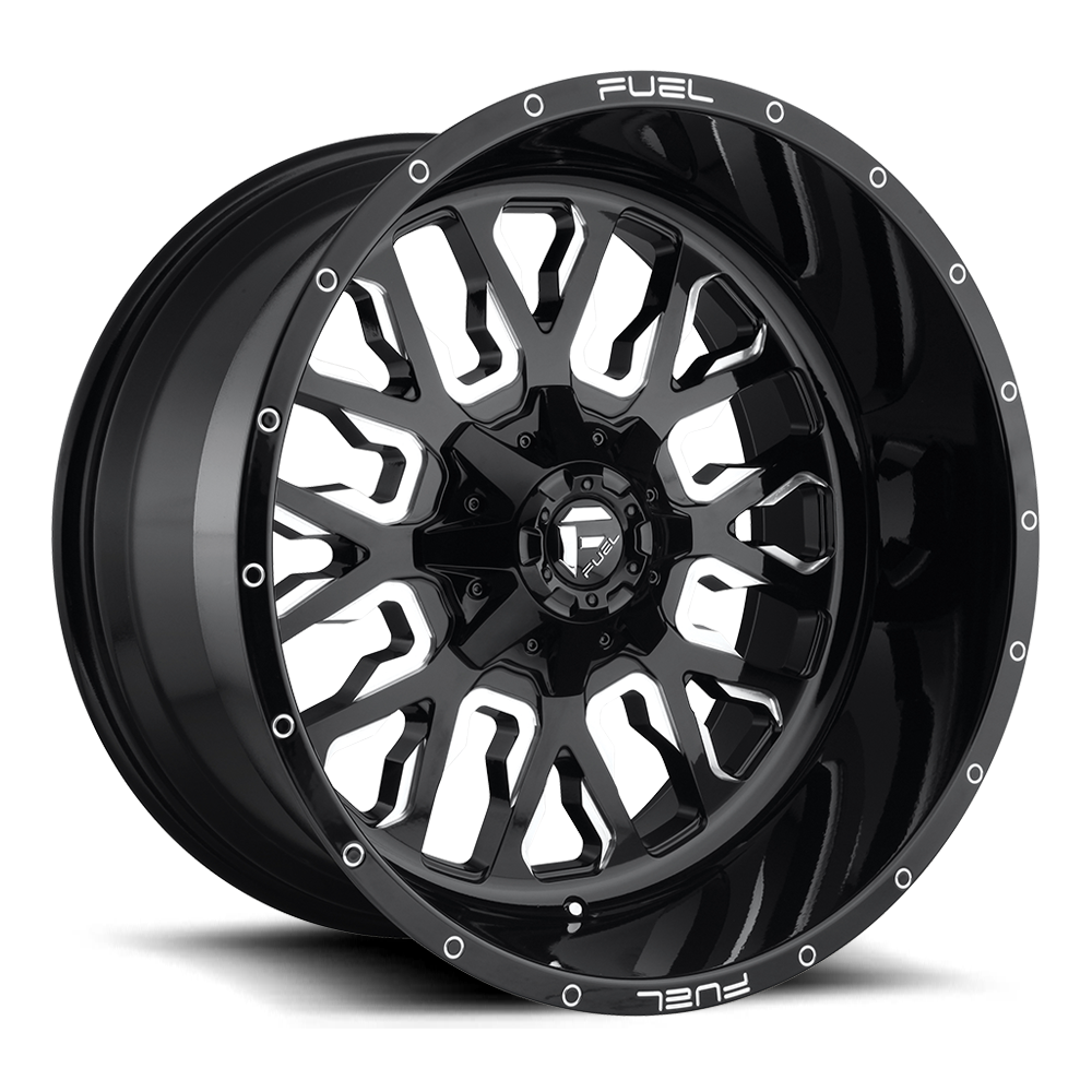 Fuel Off-Road Aluminum Wheels 22X10 Stroke D611 Gloss Black Milled