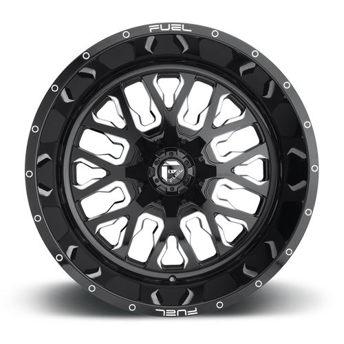 Aluminum Wheels 22X10 Stroke D611 6 On 135/6 On 139.7 Gloss Black Milled 106.3 Bore -18 Offset Fuel Off Road Wheels