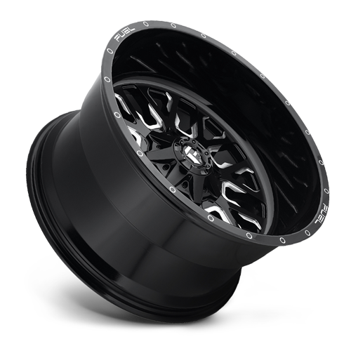 Aluminum Wheels 22X12 Stroke D611 6 On 135/6 On 139.7 Gloss Black Milled 106.1 Bore -44 Offset Fuel Off Road Wheels