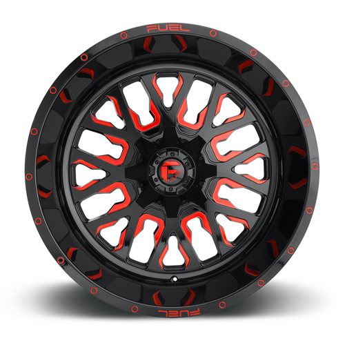 Aluminum Wheels 18X9 Stroke D612 5 On 114.3/5 On 127 Gloss Red/Milled 78.1 Bore -12 Offset Fuel Off Road Wheels