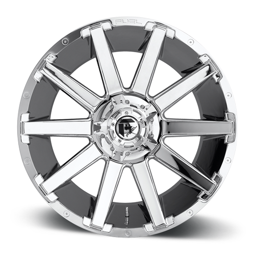 Aluminum Wheels 20X10 Contra D614 8 On 180 Chrome 124.3 Bore -18 Offset Multi Spoke Fuel Off Road Wheels