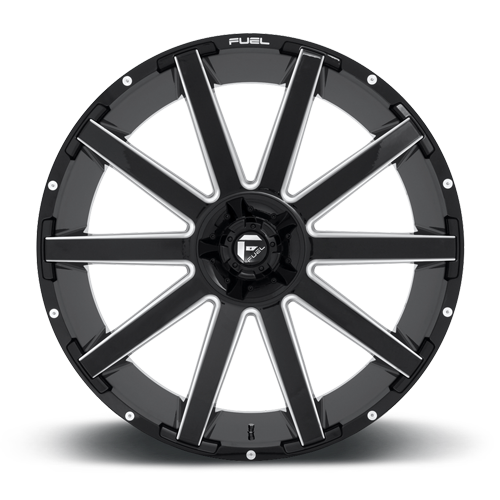 Aluminum Wheels 20X9 Contra D616 5 On 127/5 On 139.7 Black Milled 87.1 Bore 20 Offset Multi Spoke Fuel Off Road Wheels