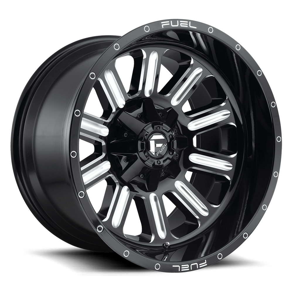 Fuel Off-Road Aluminum Wheels 18X9 Hardline D620 Gloss Black Milled