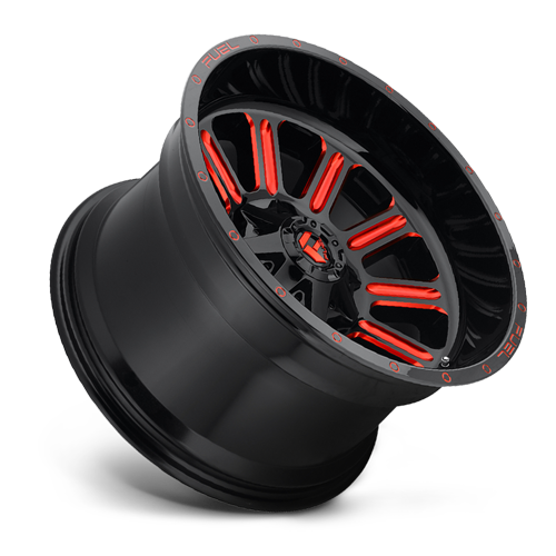 Aluminum Wheels 15X8 Hardline D621 5 On 114.3/5 On 120.65 Gloss Black/Candy Red 72.56 Bore -18 Offset Fuel Off Road Wheels