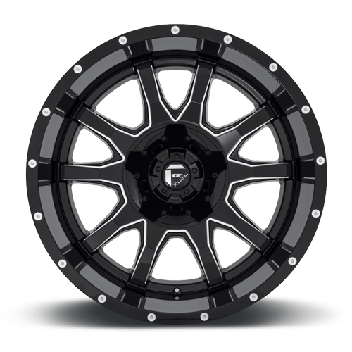 Aluminum Wheels 17X9 Vandal D627 6 On 135/6 On 139.7 Gloss Black Milled 106.1 Bore -12 Offset Fuel Off Road Wheels