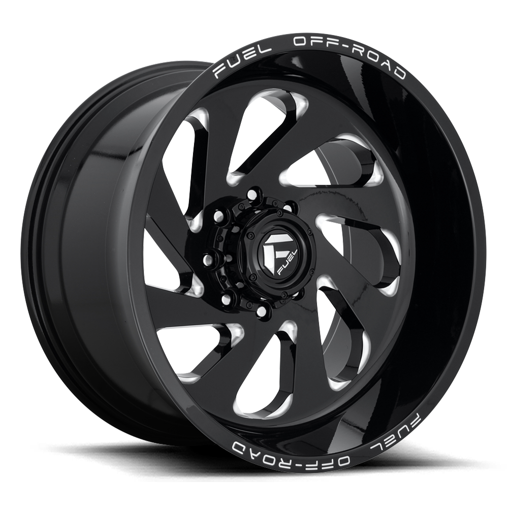Fuel Off-Road Aluminum Wheels 20X10 Vortex D637 Gloss Black Milled