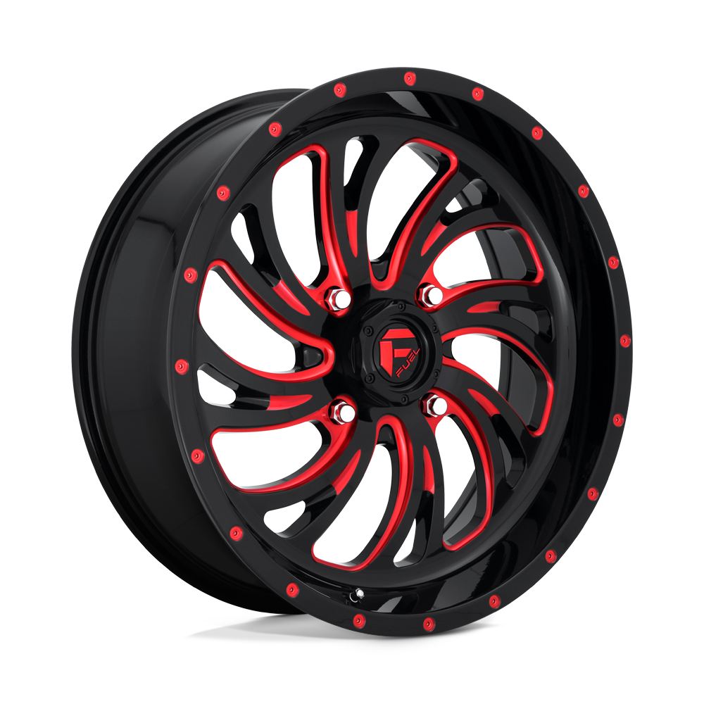 Fuel Off-Road D642 20X7 Gloss Black W/ Red Tint 4x137 +13mm