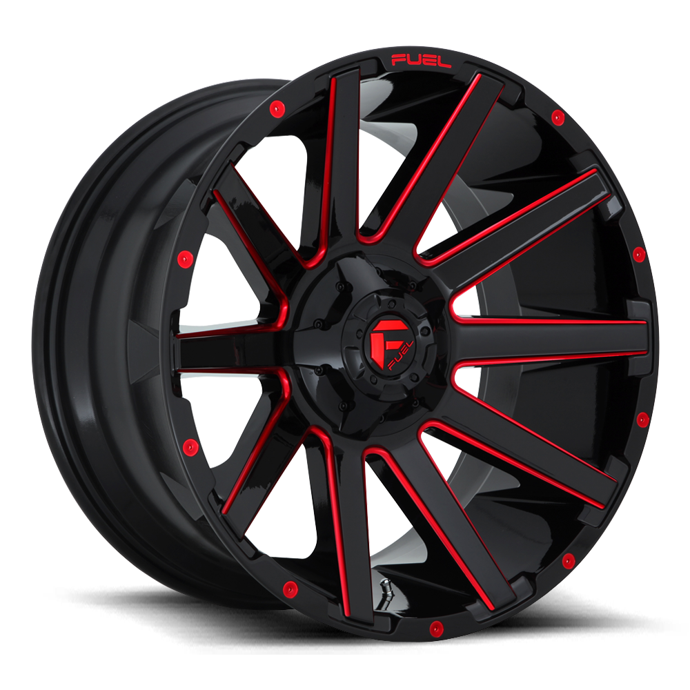 Fuel Off-Road Aluminum Wheels 20X9 Contra D643 Gloss Red/Milled