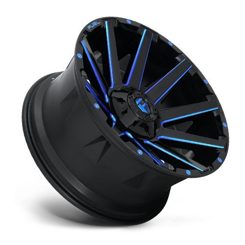 Aluminum Wheels 20X9 Contra D644 8 On 165.1 Gloss Blue Milled 125.2 Bore 20 Offset Multi Spoke Fuel Off Road Wheels