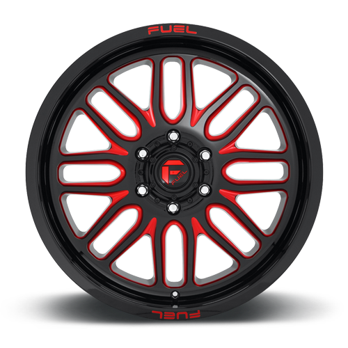 Aluminum Wheels 20X10 Ignite D663 5 On 127 Gloss Black Red Tinted Clear 78.1 Bore -18 Offset Fuel Off Road Wheels