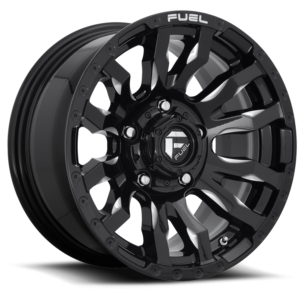 Fuel Off-Road Aluminum Wheels 20X10 Blitz D673 Gloss Black Milled Blitz D673 D673