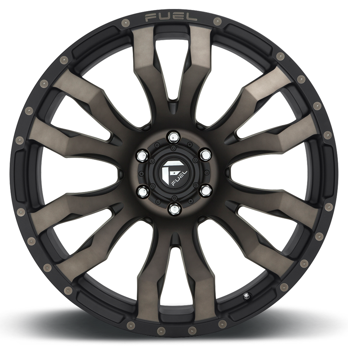 Aluminum Wheels 17X9 Blitz D674 6 On 139.7 Matte Black Double Dark Tint 106.1 Bore 1 Offset Multi Spoke Fuel Off Road Wheels