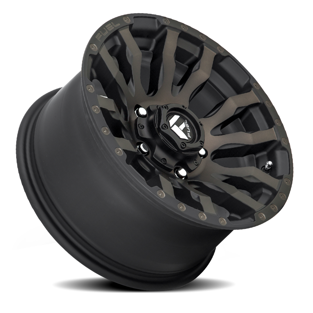 Aluminum Wheels 18X9 Blitz D674 5 On 127 Matte Black Double Dark Tint 71.5 Bore 1 Offset Multi Spoke Fuel Off Road Wheels