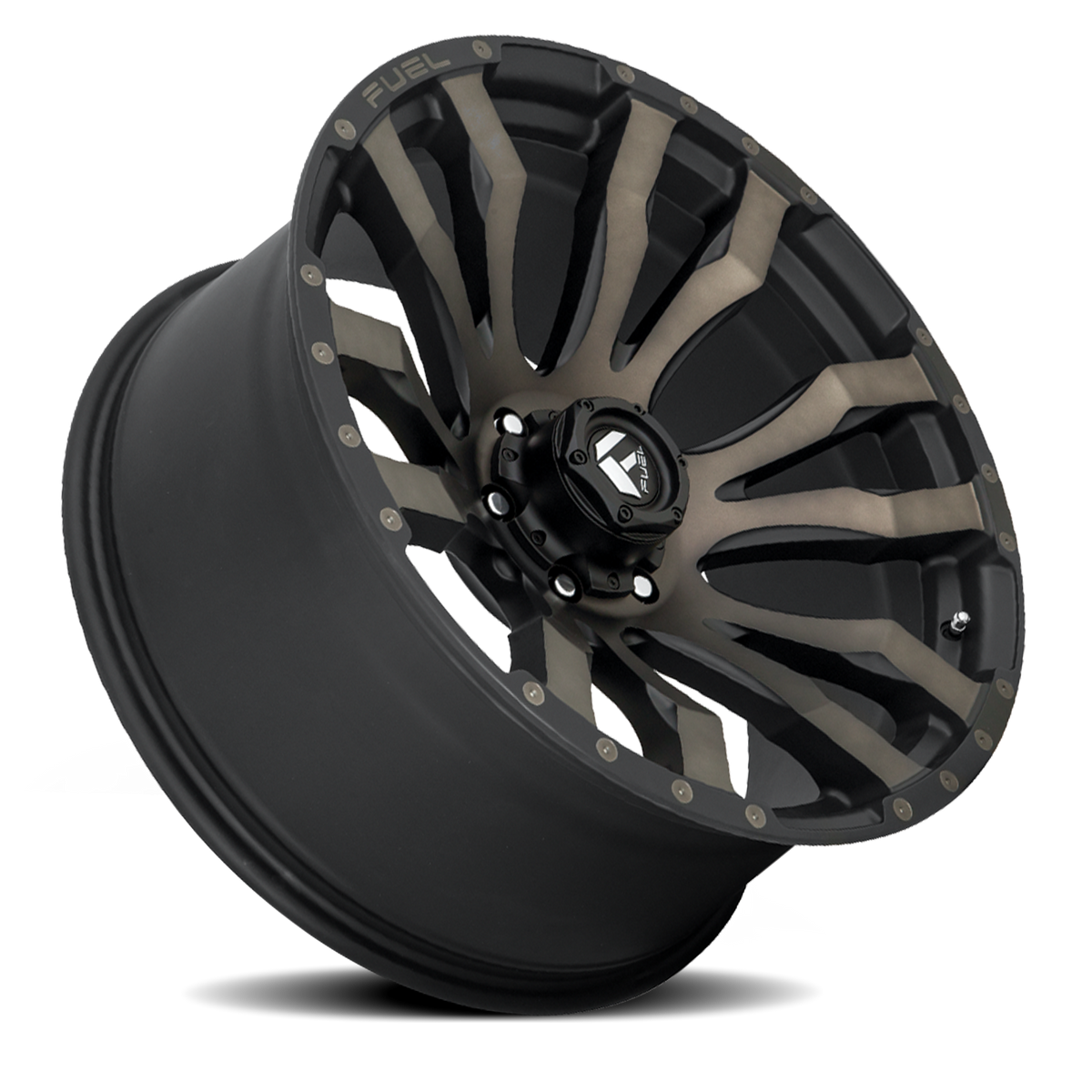 Aluminum Wheels 22X12 Blitz D674 6 On 139.7 Matte Black Double Dark Tint 106.1 Bore -44 Offset Multi Spoke Fuel Off Road Wheels