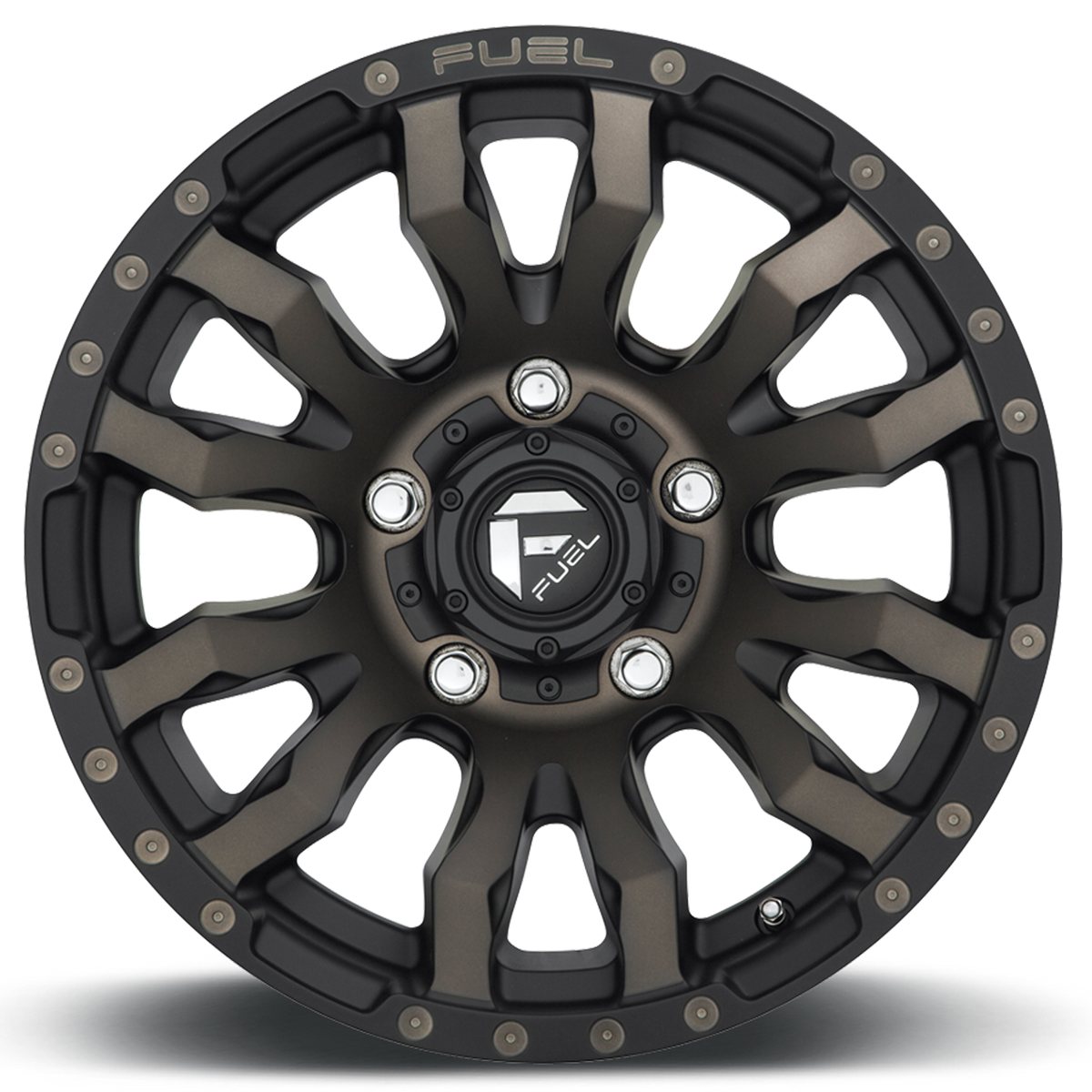 Aluminum Wheels 22X12 Blitz D674 5 On 139.7 Matte Black Double Dark Tint 78.1 Bore -44 Offset Multi Spoke Fuel Off Road Wheels
